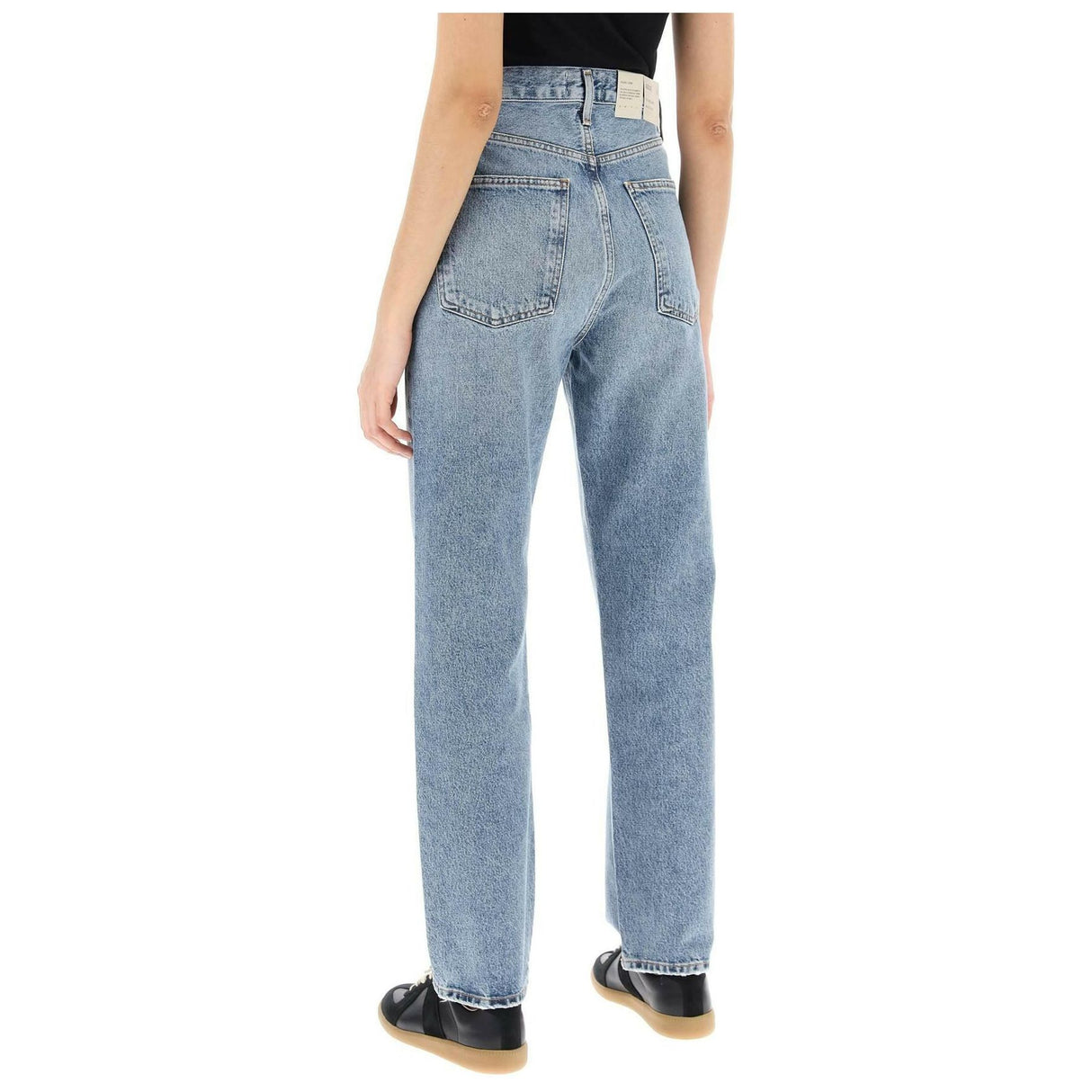 Blue Navigate 90's Vintage High-Wasited Cotton Jeans AGOLDE JOHN JULIA.