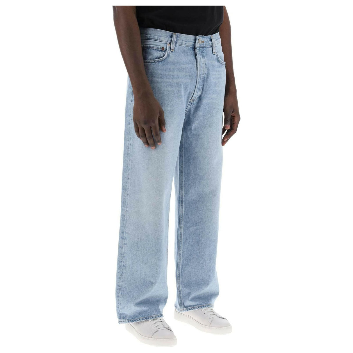 Regenerated Cotton-Blend Low Slung Baggy Jeans in Harmony AGOLDE JOHN JULIA.