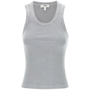 Ribbed Poppy Sleeveless Organic Cotton Top AGOLDE JOHN JULIA.