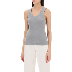 Ribbed Poppy Sleeveless Organic Cotton Top AGOLDE JOHN JULIA.