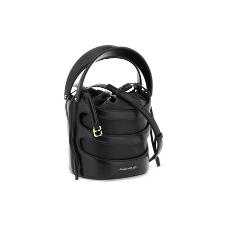 Black Rise Leather Bucket Bag ALEXANDER MCQUEEN JOHN JULIA.