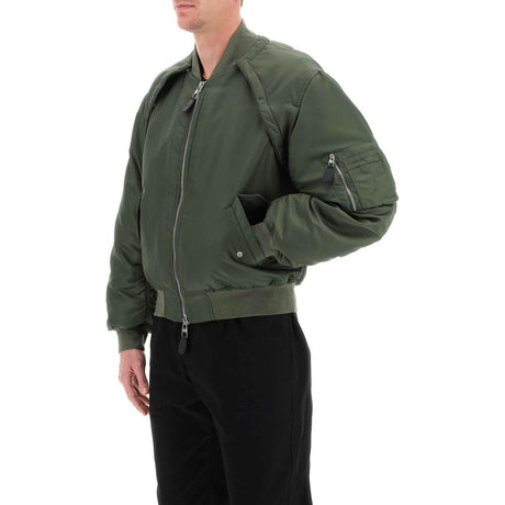 Convertible Bomber Jacket In Nylon Satin ALEXANDER MCQUEEN JOHN JULIA.