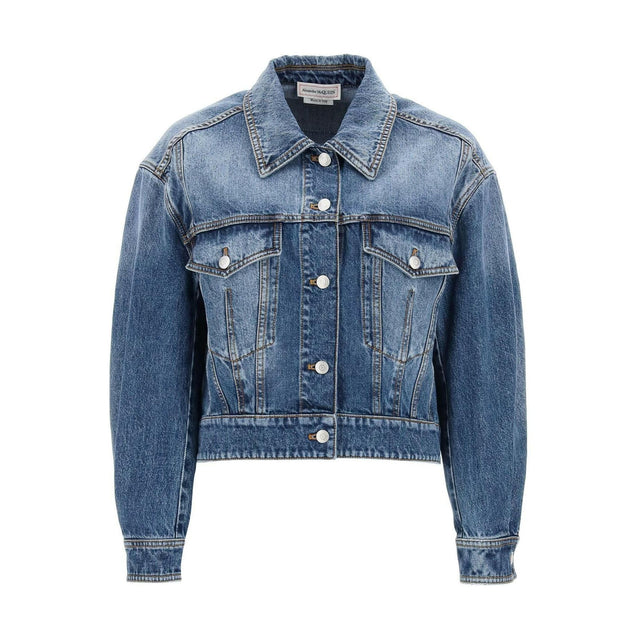 Denim Cocoon Jacket ALEXANDER MCQUEEN JOHN JULIA.