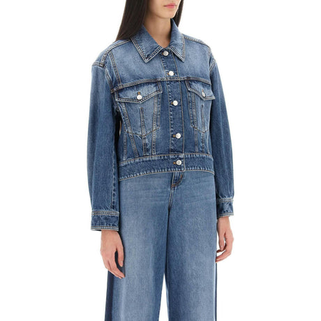 Denim Cocoon Jacket ALEXANDER MCQUEEN JOHN JULIA.