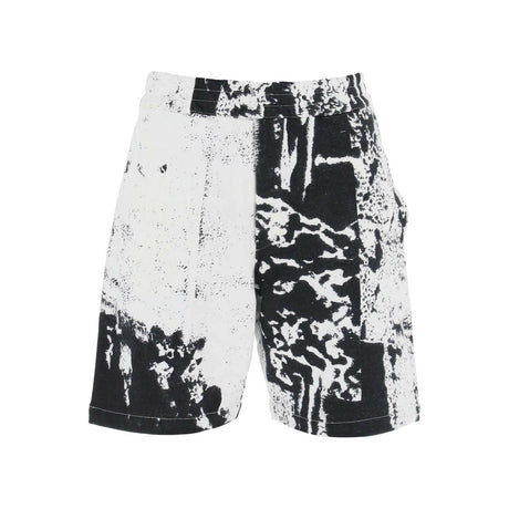 ALEXANDER MCQUEEN-Fold Print Sweat Shorts-JOHN JULIA