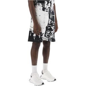 Fold Print Sweat Shorts ALEXANDER MCQUEEN JOHN JULIA.