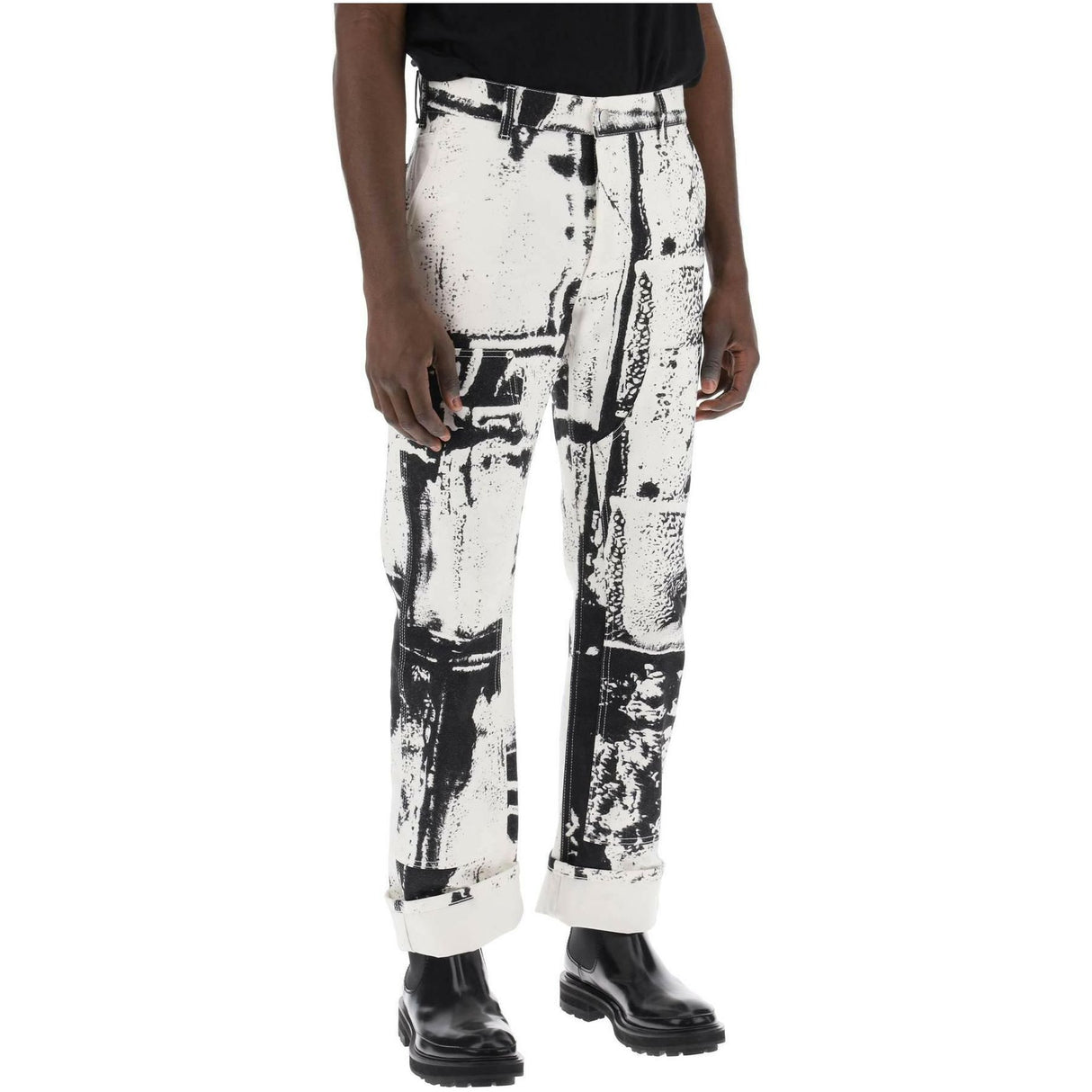 Fold Print Workwear Jeans ALEXANDER MCQUEEN JOHN JULIA.