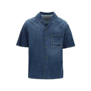 Organic Denim Short Sleeve Shirt ALEXANDER MCQUEEN JOHN JULIA.