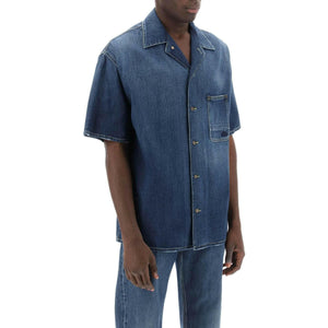 Organic Denim Short Sleeve Shirt ALEXANDER MCQUEEN JOHN JULIA.