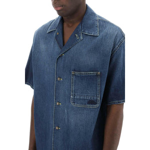 Organic Denim Short Sleeve Shirt ALEXANDER MCQUEEN JOHN JULIA.