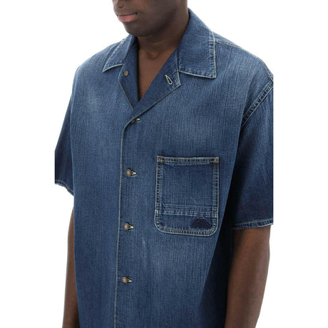 Organic Denim Short Sleeve Shirt ALEXANDER MCQUEEN JOHN JULIA.