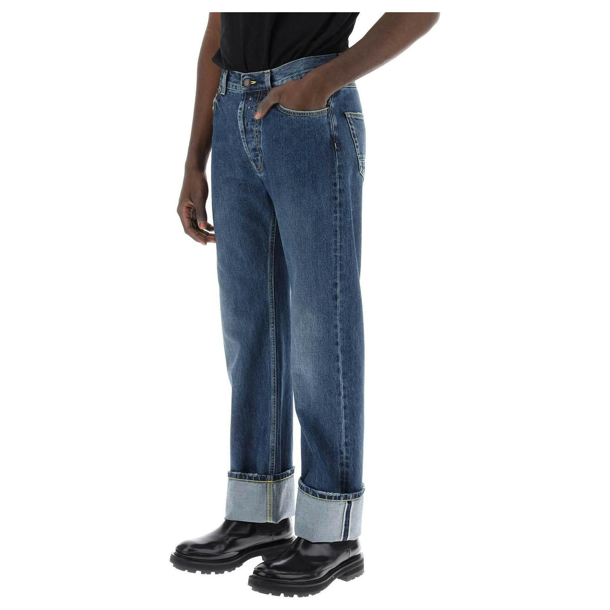 Alexander Mcqueen Straight Fit Jeans In Selvedge Denim - JOHN JULIA