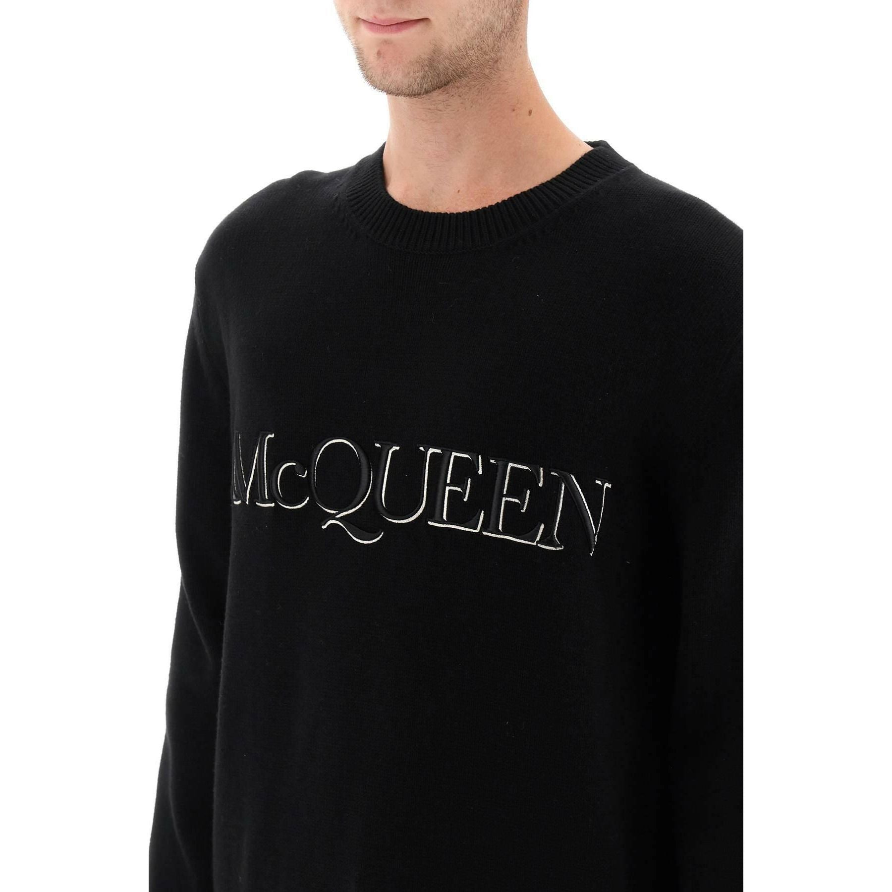 Sweater With Logo Embroidery ALEXANDER MCQUEEN JOHN JULIA.