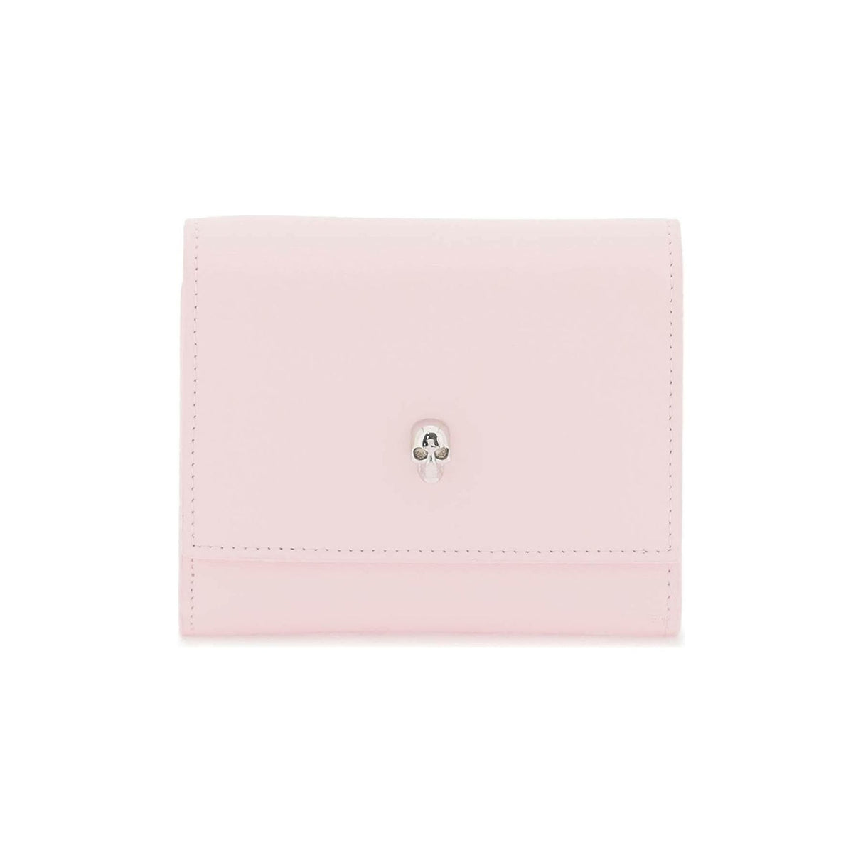 Venus Pink Compact Skull Wallet ALEXANDER MCQUEEN JOHN JULIA.