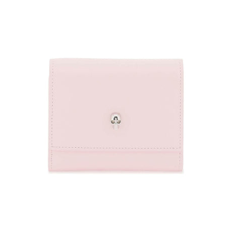 Venus Pink Compact Skull Wallet ALEXANDER MCQUEEN JOHN JULIA.