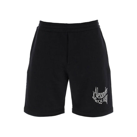 Warped Logo Sweat Shorts ALEXANDER MCQUEEN JOHN JULIA.