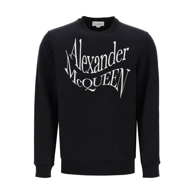 Warped Logo Sweatshirt ALEXANDER MCQUEEN JOHN JULIA.