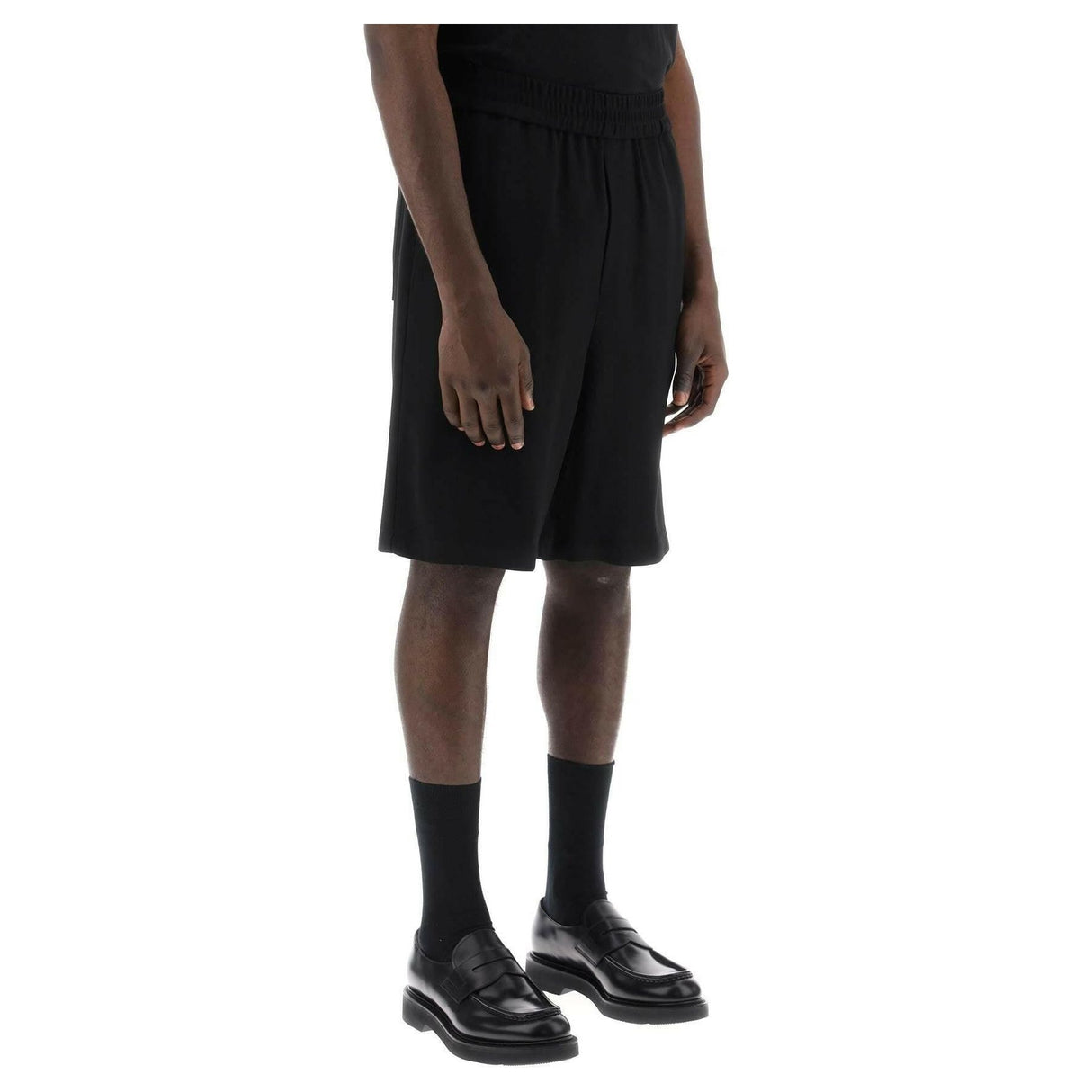 Black Wool-Blend Shorts AMI ALEXANDRE MATTIUSSI JOHN JULIA.