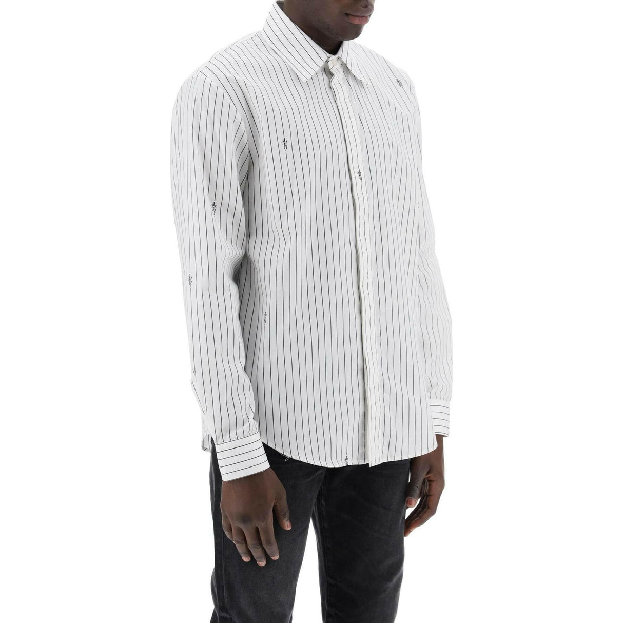 White Striped Cotton Poplin Shirt AMIRI JOHN JULIA.