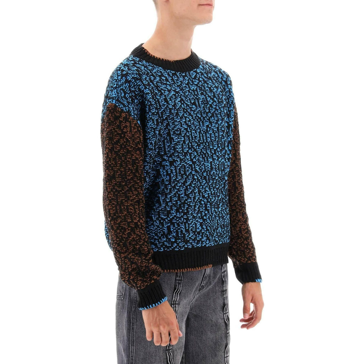 Andersson Bell Multicolored Net Cotton Blend Sweater - JOHN JULIA
