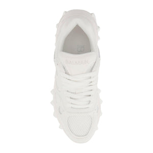 B East Leather And Mesh Sneakers BALMAIN JOHN JULIA.