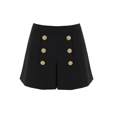 Crepe Shorts With Embossed Buttons BALMAIN JOHN JULIA.