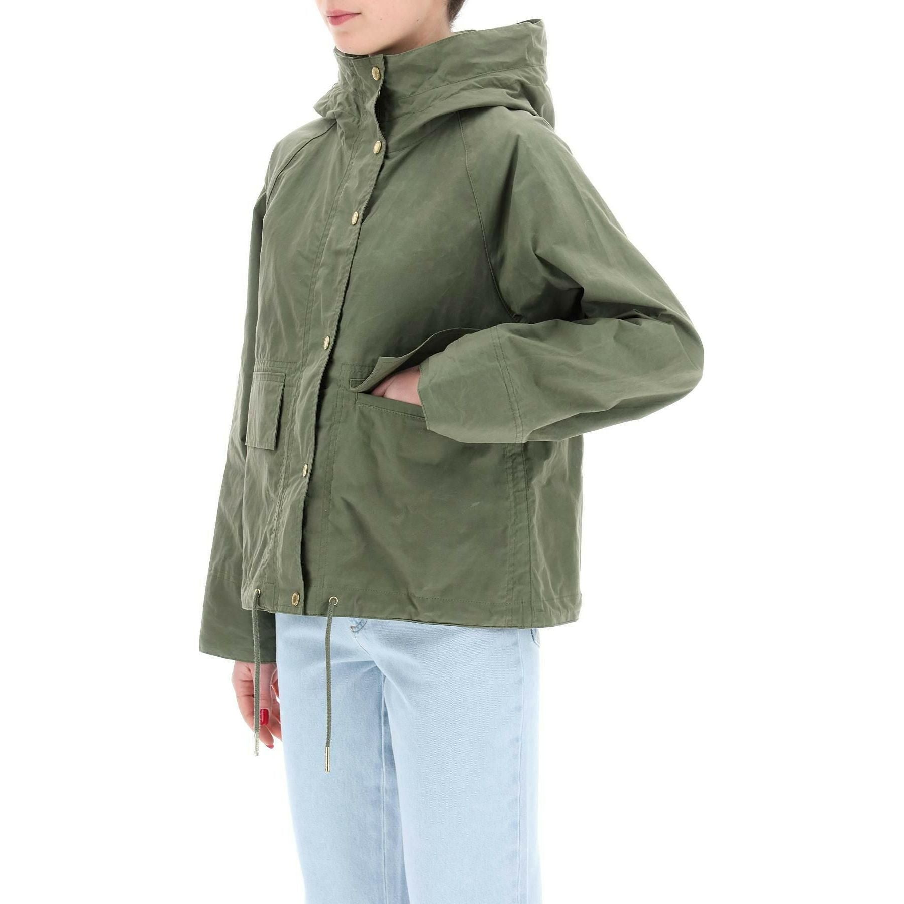 Water-Repellent Cotton Canvas Nith Hooded Jacket BARBOUR JOHN JULIA.