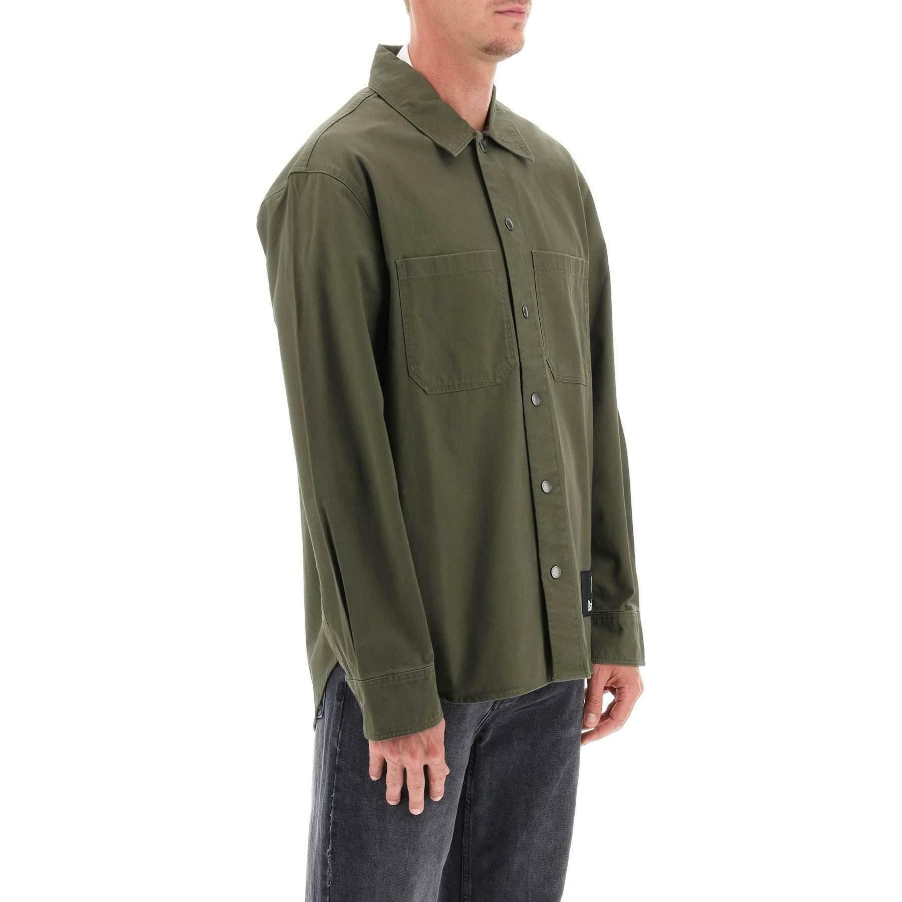 x Green Cotton Twill Overshirt BARBOUR JOHN JULIA.