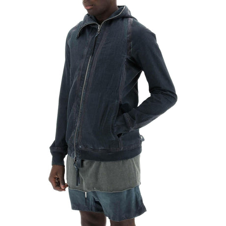 Hybrid Sweatshirt With Zip And Hood BORIS BIDJAN SABERI JOHN JULIA.