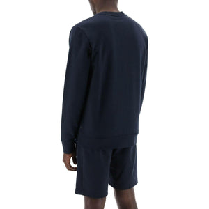 ark Blue French Terry Crewneck Sweatshirt BOSS JOHN JULIA.