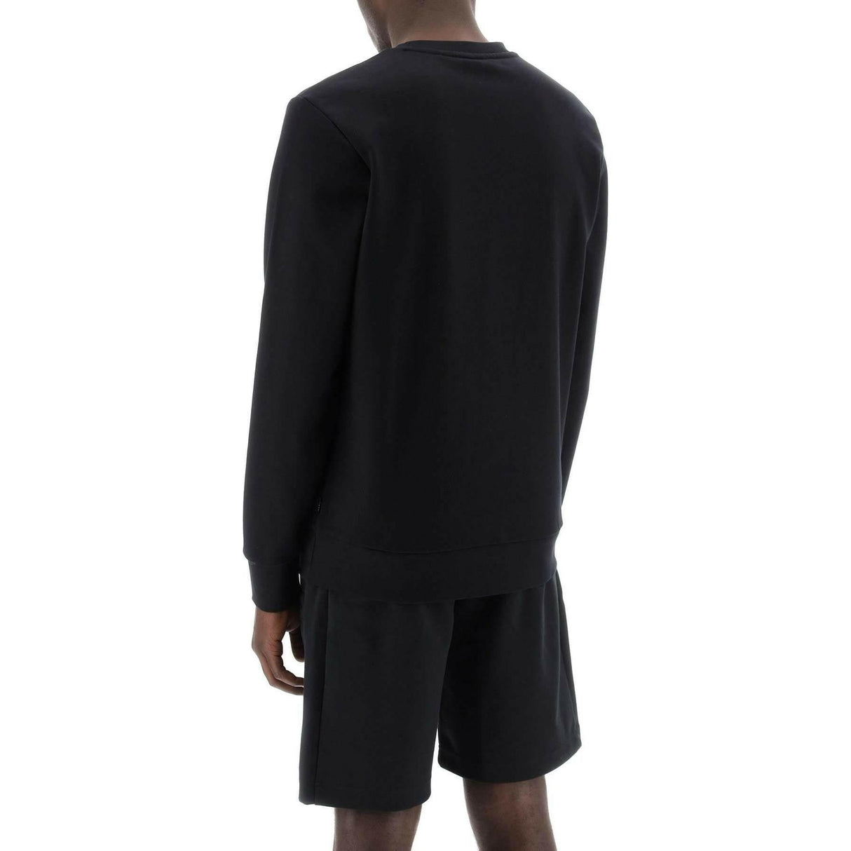 Black French Terry Crewneck Sweatshirt BOSS JOHN JULIA.