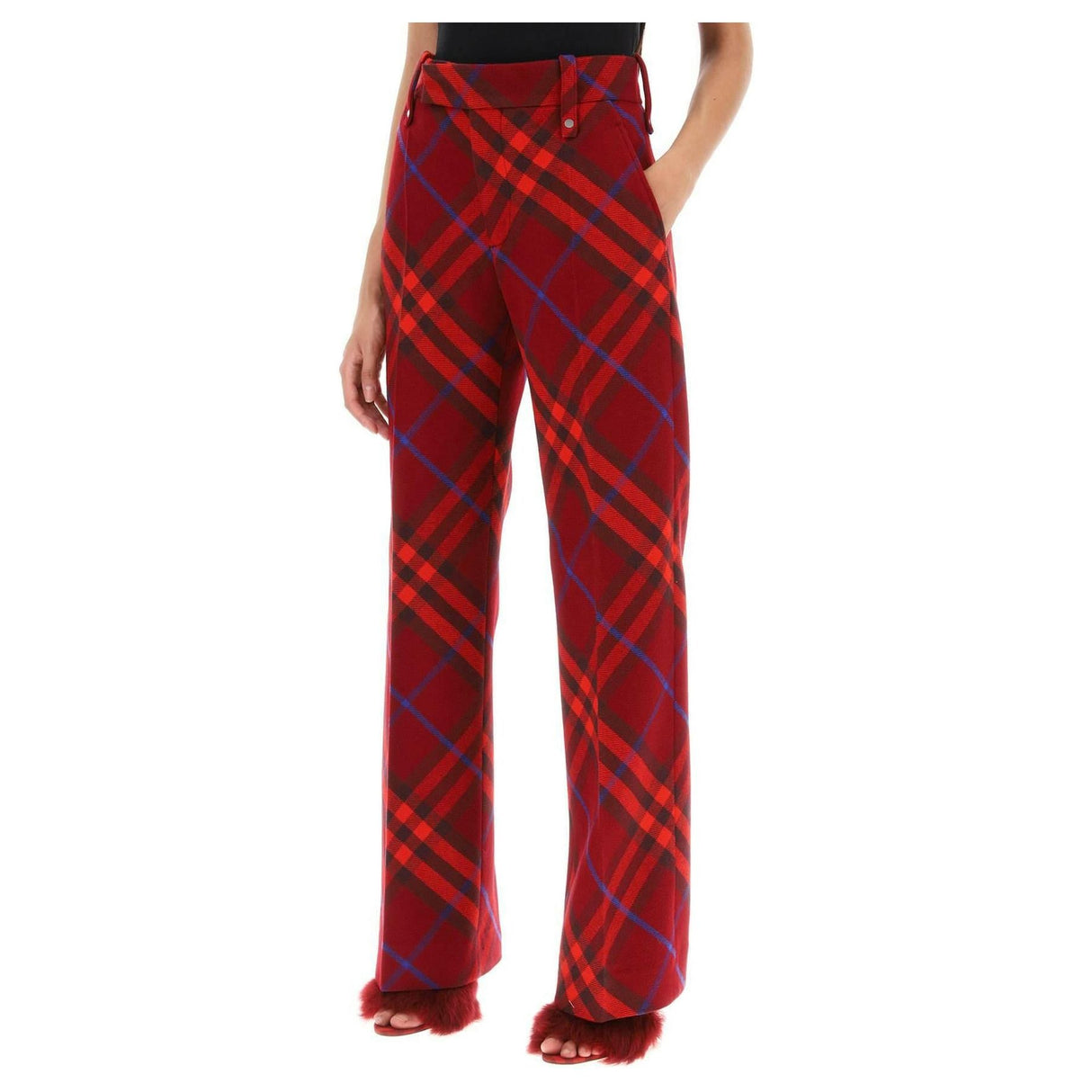 Check Wool Pants BURBERRY JOHN JULIA.