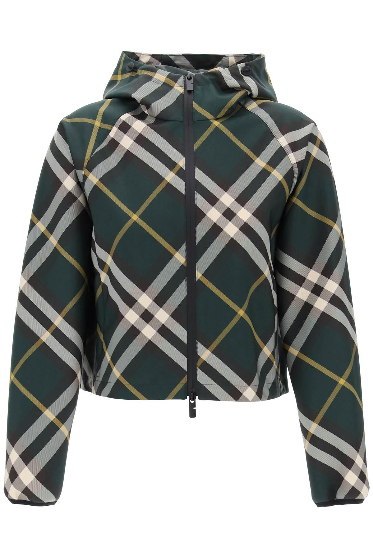 Burberry Cropped Check Lightweight Jacket in Ivy - JOHN JULIA