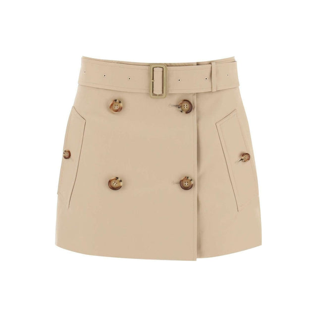 Gabardine Mini Trench Skirt BURBERRY JOHN JULIA.