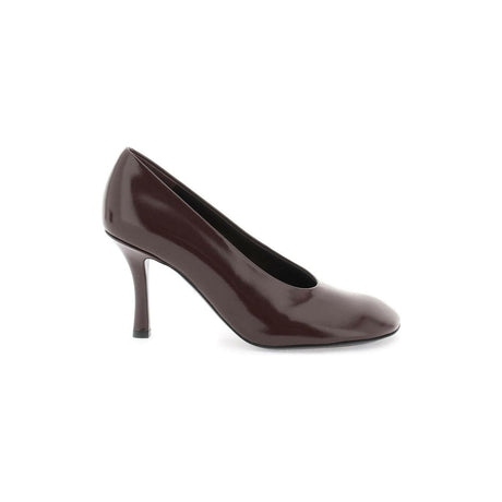 Glossy Leather Baby Pumps BURBERRY JOHN JULIA.