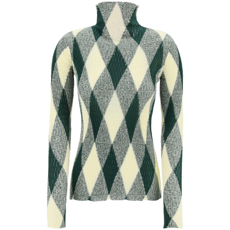 High Neck Pullover With Diamond Pattern BURBERRY JOHN JULIA.