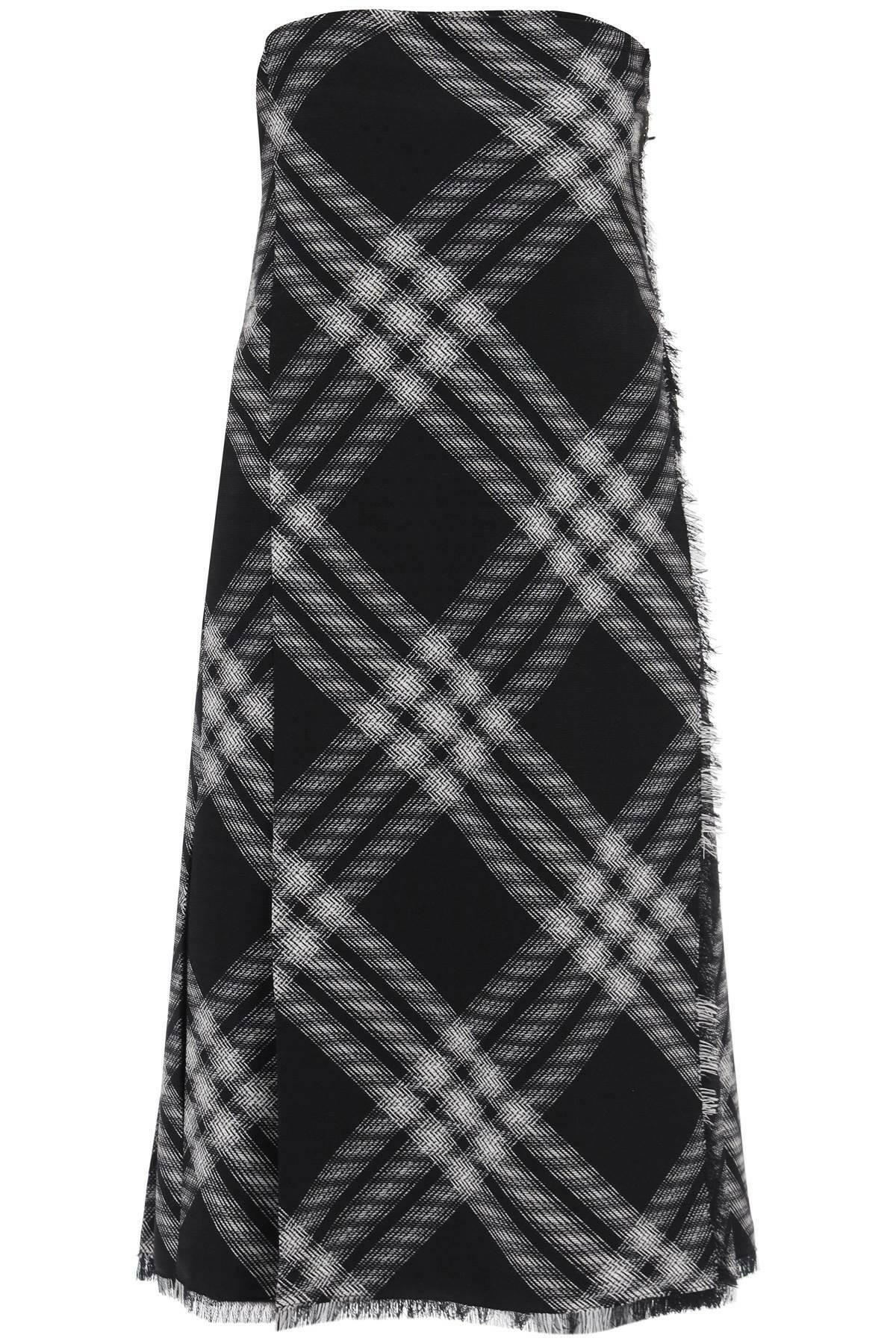 Burberry Monochrome Check Wool Kilt Dress - JOHN JULIA