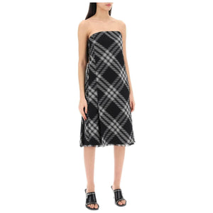 Monochrome Check Wool Kilt Dress BURBERRY JOHN JULIA.