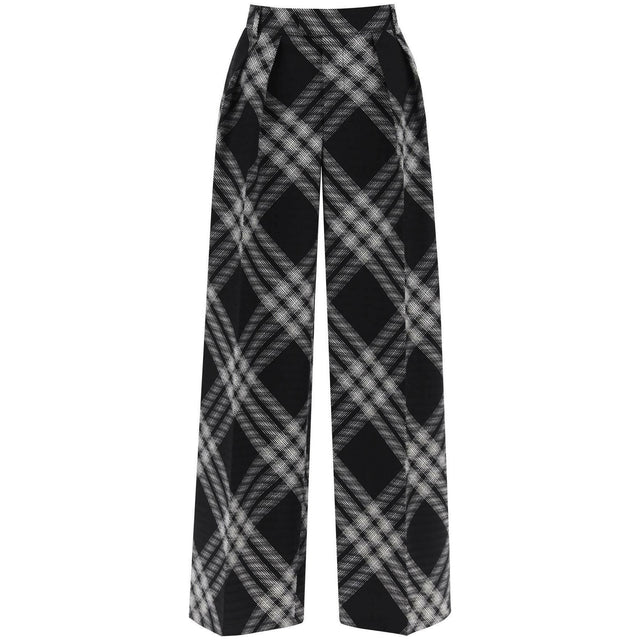 Pleated Check Wool Trousers BURBERRY JOHN JULIA.