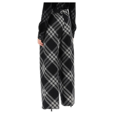 Pleated Check Wool Trousers BURBERRY JOHN JULIA.