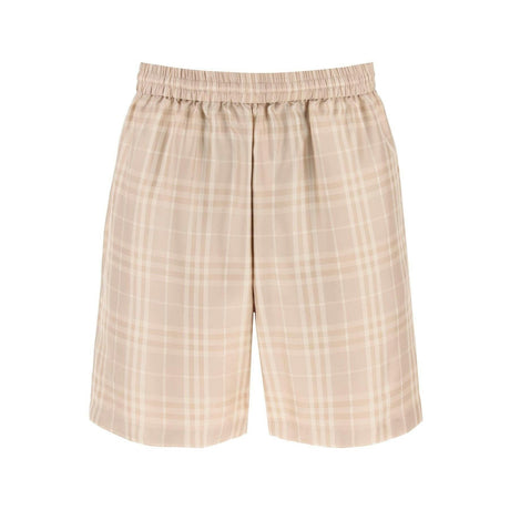 Tartan Silk Shorts BURBERRY JOHN JULIA.