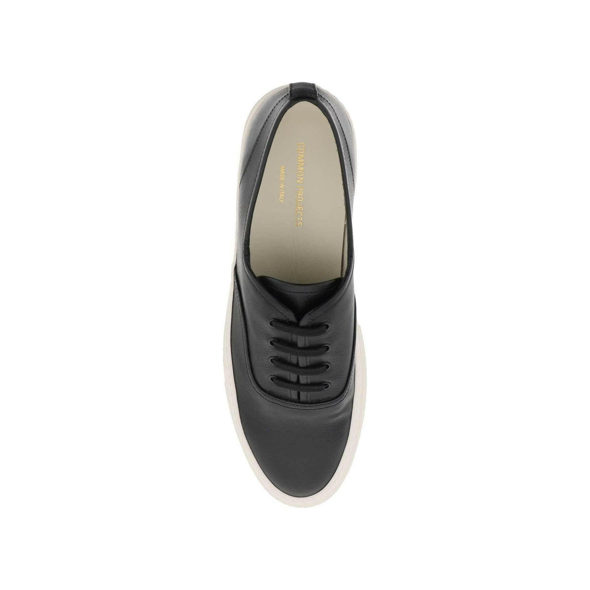 Black Hammered Leather Sneakers COMMON PROJECTS JOHN JULIA.