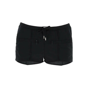 Black Jersey Interlock Mini Shorts COURREGES JOHN JULIA.