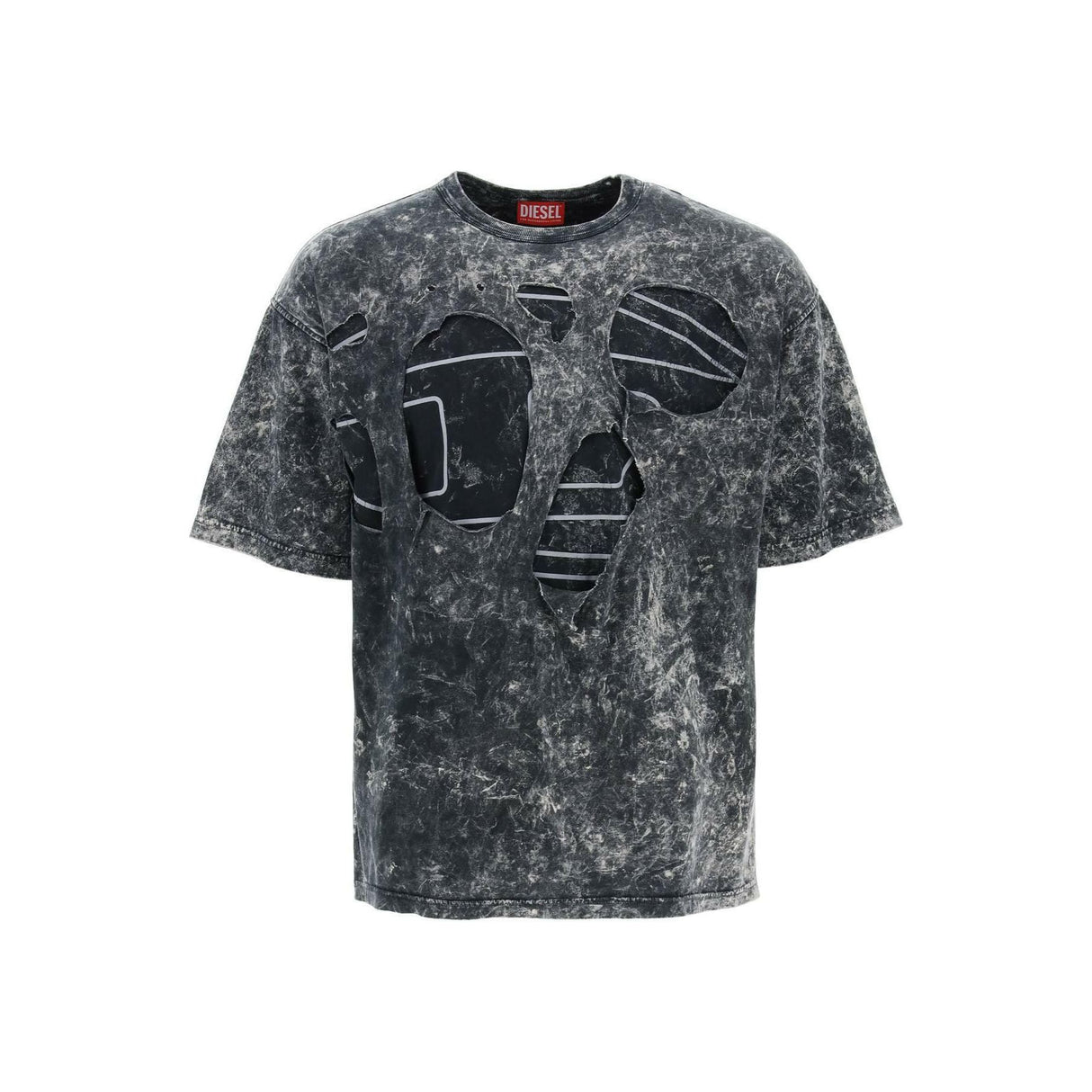 Destroyed Double-Layered Cotton T-Shirt DIESEL JOHN JULIA.