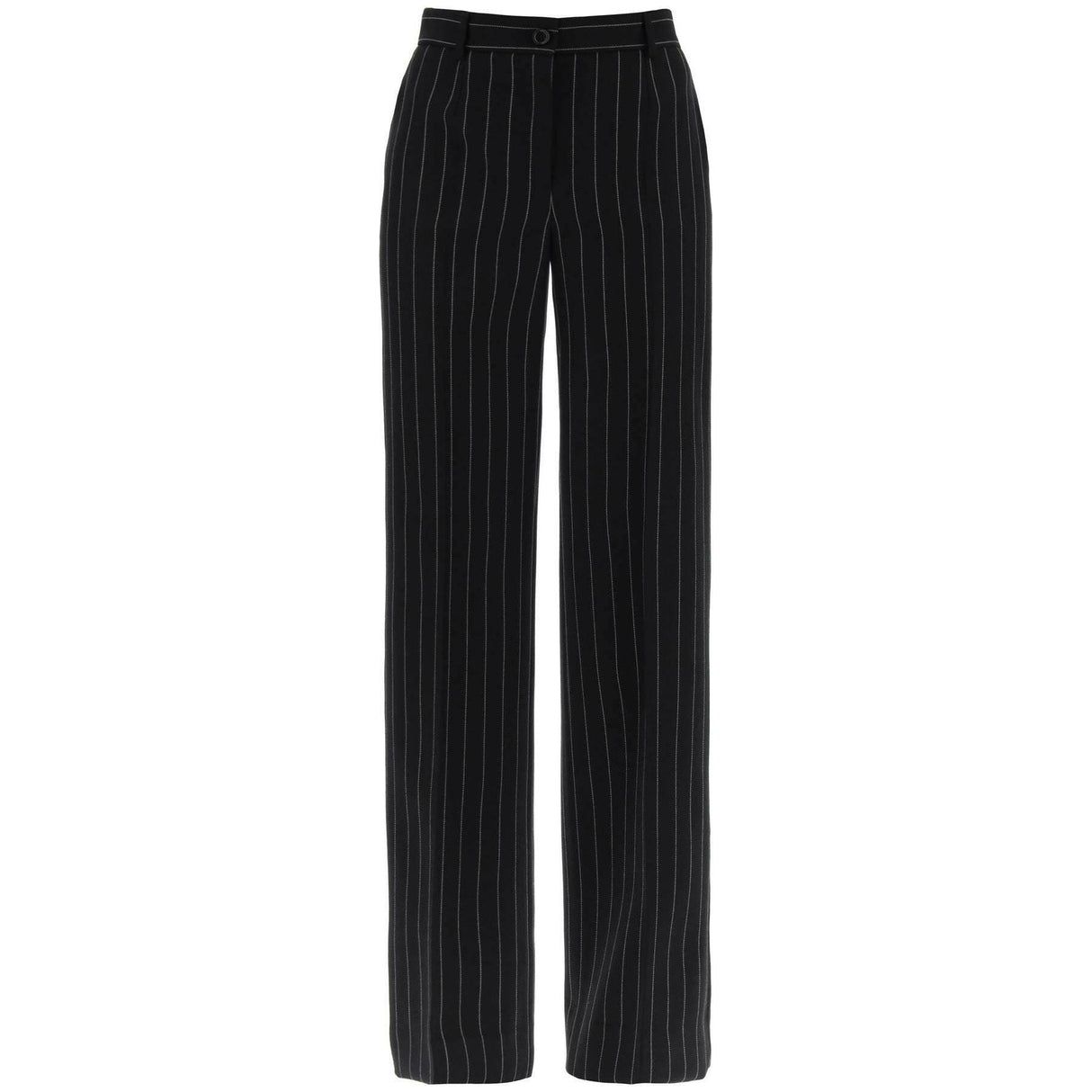 Black Pinstriped Wool Trousers DOLCE & GABBANA JOHN JULIA.