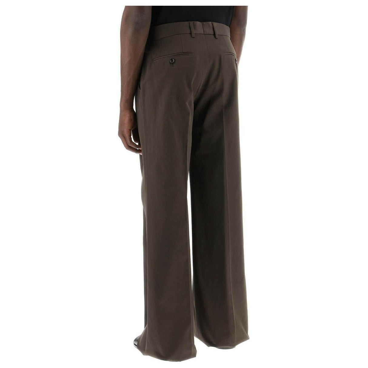 Brown Tailored Cotton Trousers DOLCE & GABBANA JOHN JULIA.