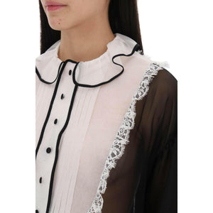 Chiffon Blouse With Plastr DOLCE & GABBANA JOHN JULIA.