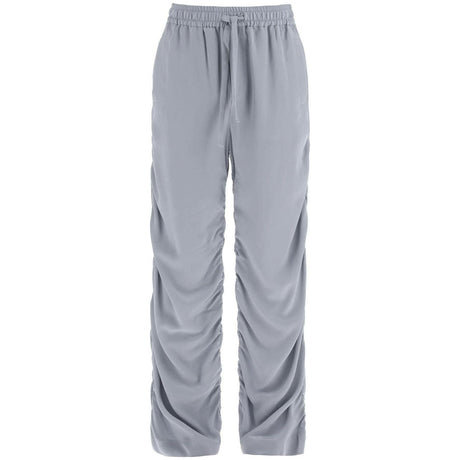 Gray Ato Draped Silk Satin Crêpe Pants DOLCE & GABBANA JOHN JULIA.