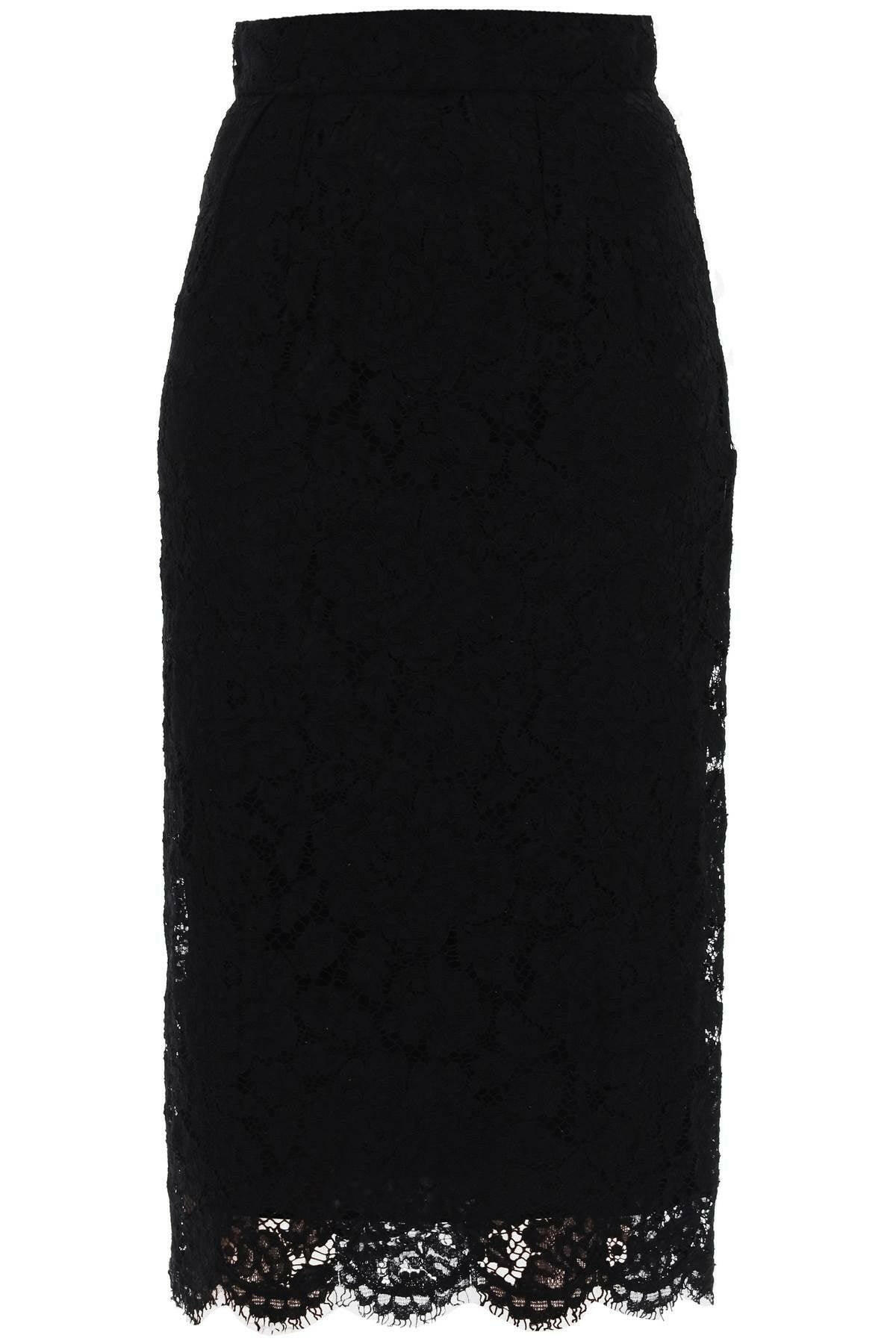 Dolce & Gabbana Lace Pencil Skirt With Tube Silhouette - JOHN JULIA