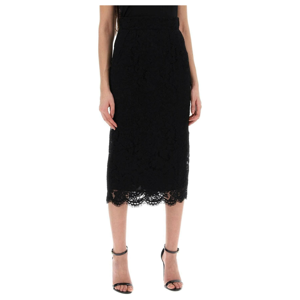 Lace Pencil Skirt With Tube Silhouette DOLCE & GABBANA JOHN JULIA.